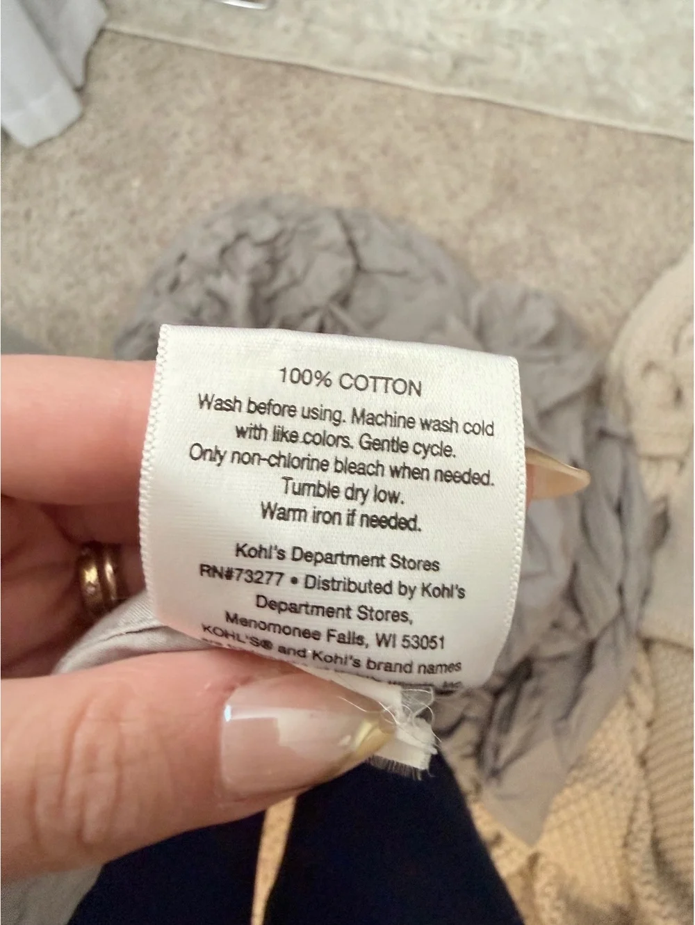 Sonoma Goods For Life Gray Queen 100% Cotton 4 Pieces Set